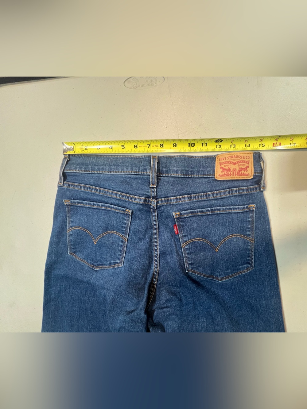 Levi’s 318 Shaping Wide Leg Jeans Women’s 30 W30 L32 Blue Stretch Denim - Picture 8 of 9